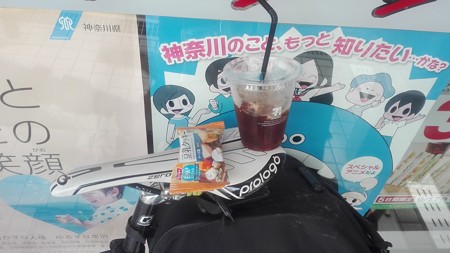サイクリング後のカフェ