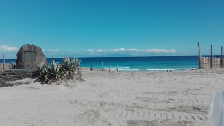 白浜海岸 きれいな海と空