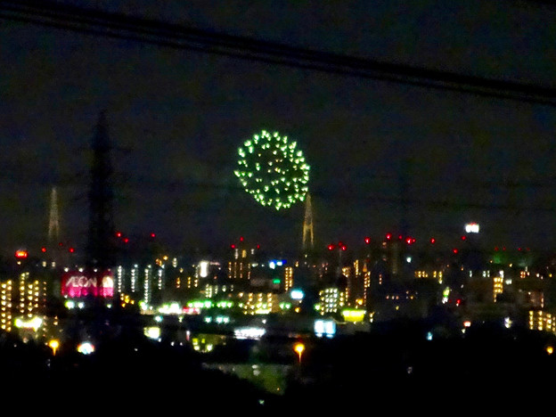 桃花台(小牧市)から見えた、熱田まつりの花火 - 11