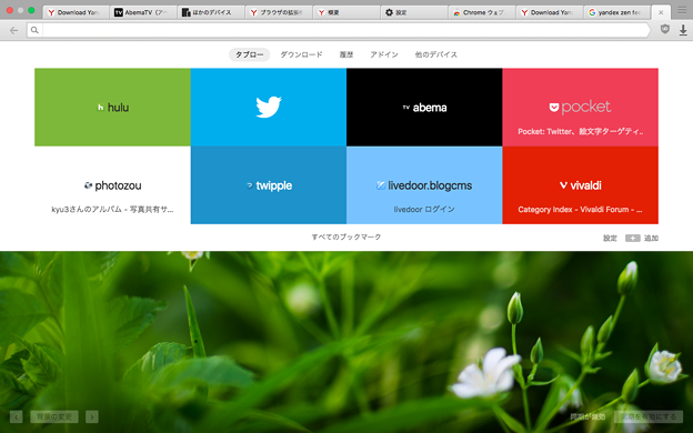 Ynadex Browser 16.6.0.8125 No - 31:スタートページ