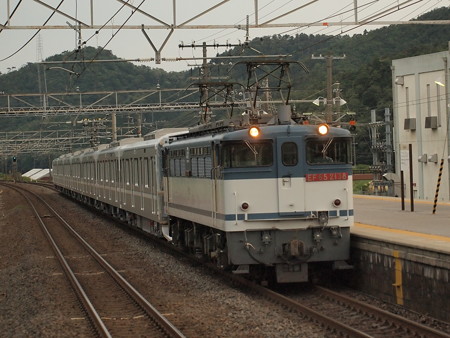 EF65 メトロ13000系甲種 東海道本線近江長岡駅01