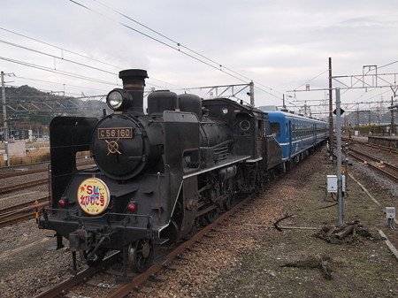 C56 SL北びわこ回送 北陸本線米原駅03