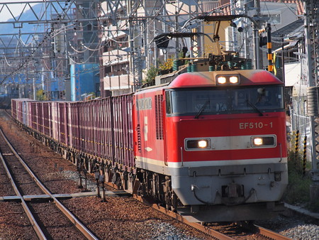 EF510貨物 東海道本線甲南山手駅