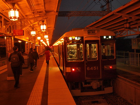 阪急6300系普通 阪急嵐山線嵐山駅