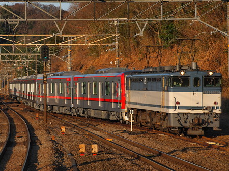EF65 東武70000系甲種 東海道本線函南駅03