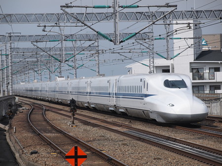 N700系のぞみ 山陽新幹線西明石駅