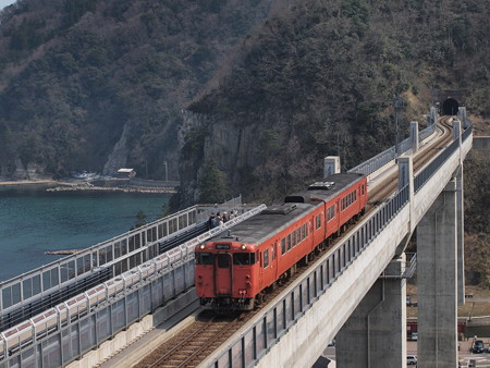 キハ47普通 山陰本線鎧~餘部01