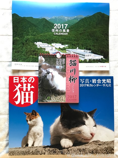 Photos: 2017カレンダーは3つも部屋に飾る！元日