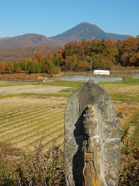 写真: DSCN1105 千手観音様と秋の山