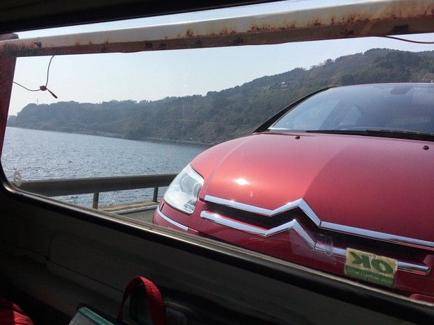 積載車で愛車搬送中