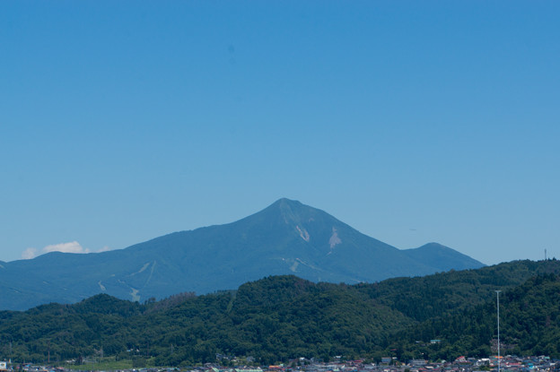 【鶴ケ城の天守から見た磐梯山】