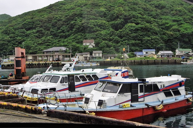 IMGP7985　奈留島港に停泊する海上タクシーの一部