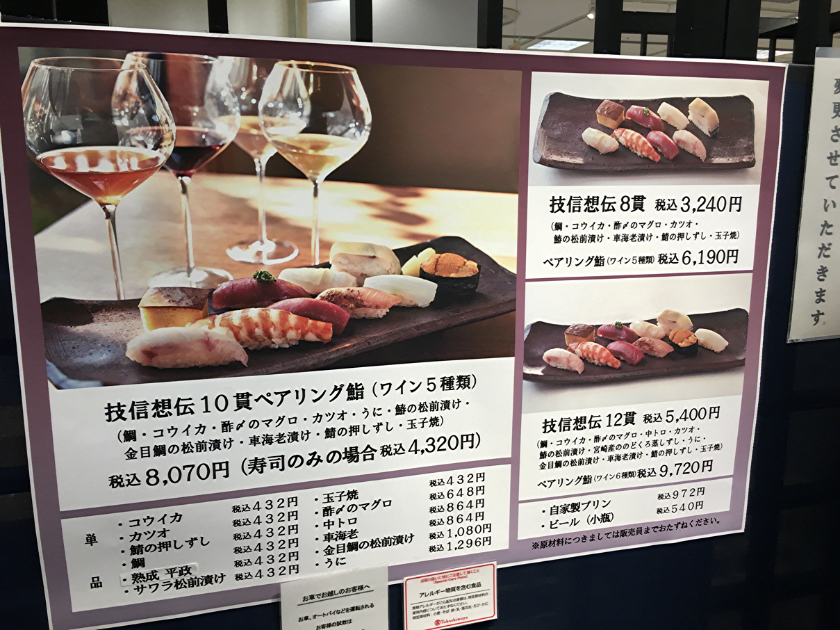 寿司メニュー