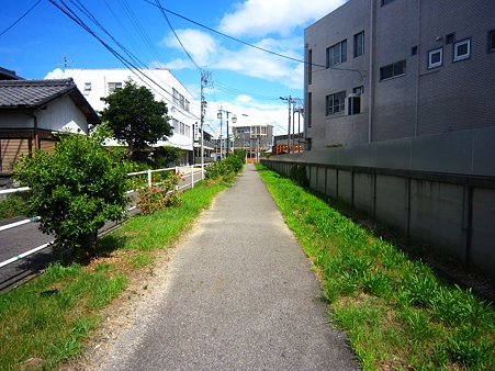 知立駅への道