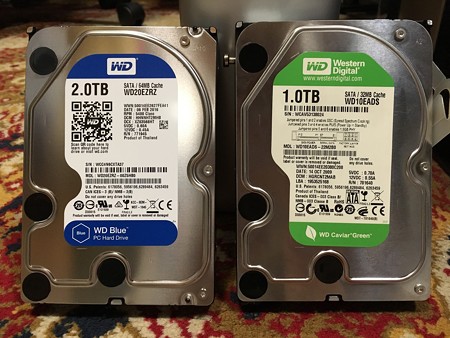 WD10EADSをWD20EZRZに載せ換え