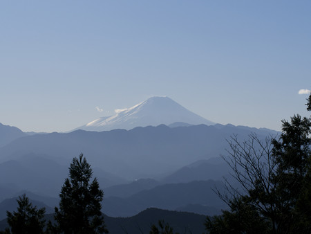 景信山より富士山を望む