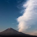 5月18日富士宮からの夕方富士山 もう少し雲が左よりなら！って感じの夕暮れでした^_^;