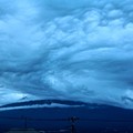 8月20日富士宮からの夕方富士山～雲、凄い！渦巻いてます^_^;