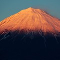 1月30日富士宮からの夕方富士山～雪が増えていい感じでした(^ ^)