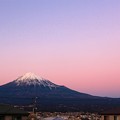 2月2日富士宮からの夕方富士山～桃&amp;紫富士山良かったですね(^ ^)