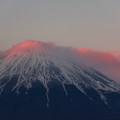 2月14日富士宮市からの夕方富士山～ バレンタインデーにふさわしく？いろっぽい感じの？夕焼け富士山でした(^ ^)