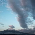 2月23日富士宮市からの夕方富士山～ 富士山の日にふさわしく、雲がダイナミックでした(^ ^)