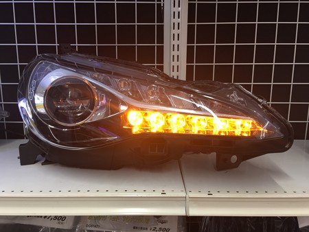 86後期ヘッドライトウインカー流星加工