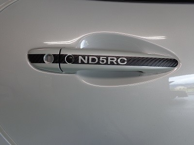 ロードスターＮＤ５ＲＣ　ドアハンドルカーボンシート