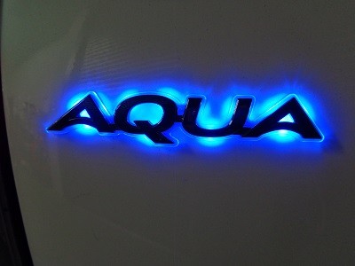 トヨタＡＱＵＡ　新潟県　エンブレムＬＥＤ　ＡＱＵＡロゴ