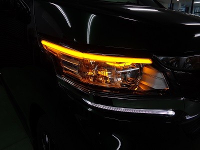 Ｎワゴン　栃木県　ヘッドライト加工　ＮＥＷアウディ風ＬＥＤ取付