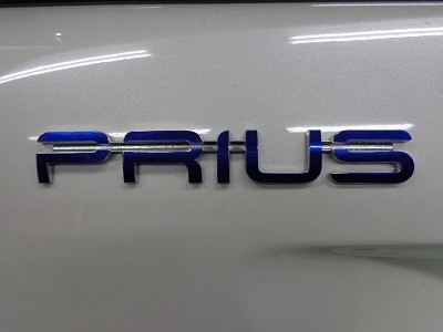 プリウス５０　エンブレム　クリアブルー