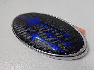 スバルエンブレム　カーボンシート加工タイプ１＆クリアブルータイプ２加工