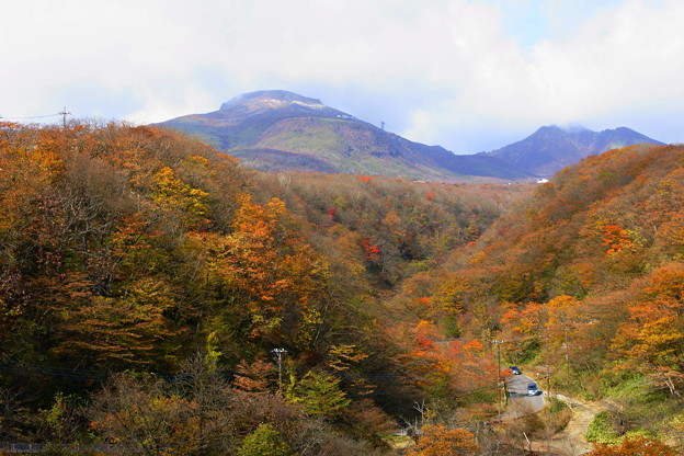 茶臼岳と紅葉