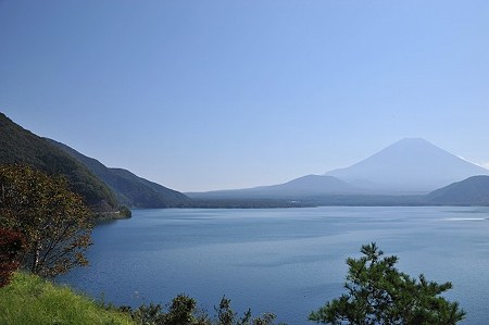 本栖湖にて2